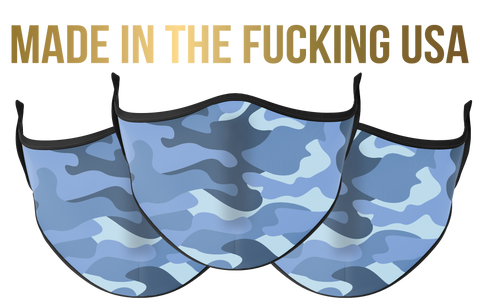 BLUE CAMO Masks